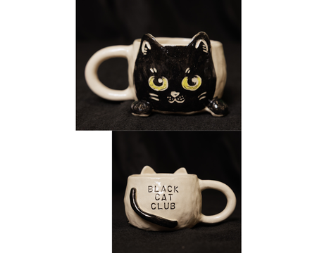 Entry image for Junko Hampton, The Black Cat Club Mug. Clicking this image will show a larger photo