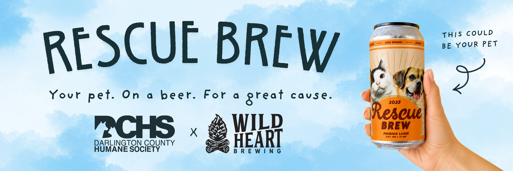 Banner for Darlington County Humane Society 2026 Rescue Brew