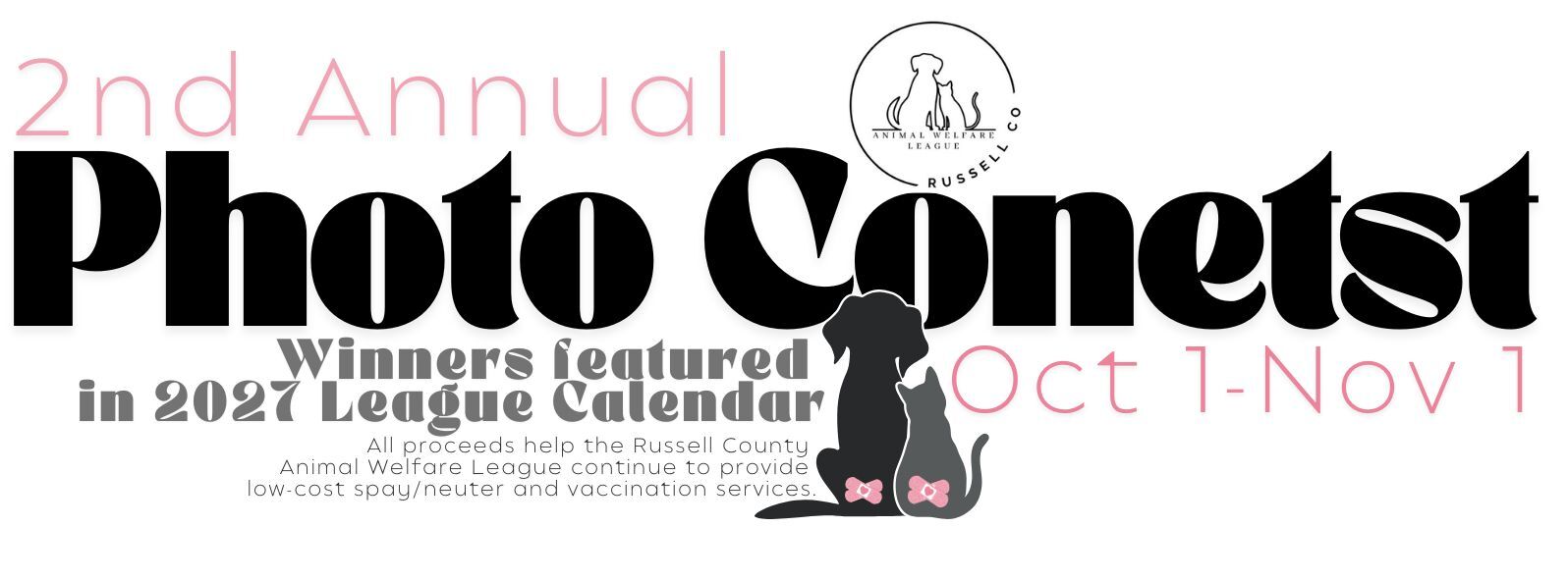 Banner for Russell County Animal Welfare League Photo Contest